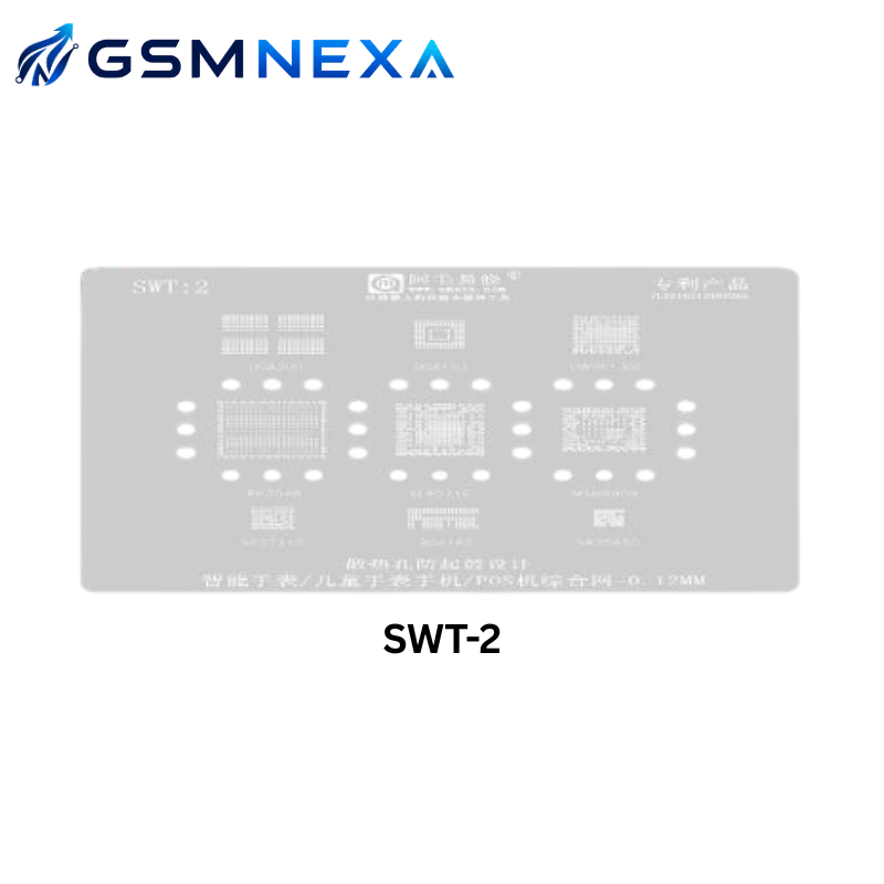 AMAOE SWT-2 BGA Reballing Stencil for Smart Watch IC Repair