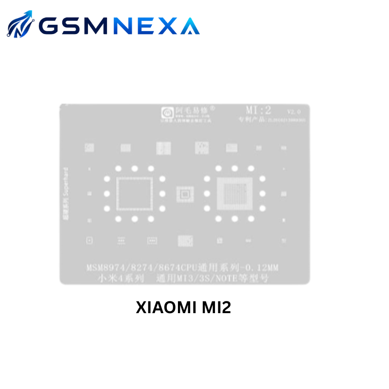Amaoe MI-2 Stencil for Xiaomi Mi 2, Mi 3 & Mi 4 CPU Reballing
