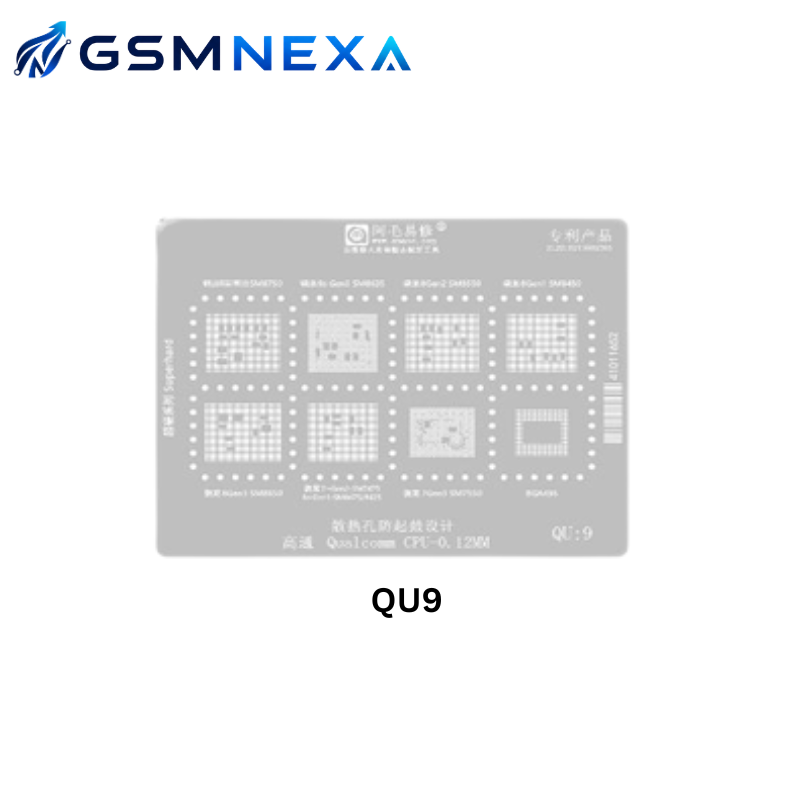 Amaoe QU-9 Stencil for Qualcomm CPU Reballing
