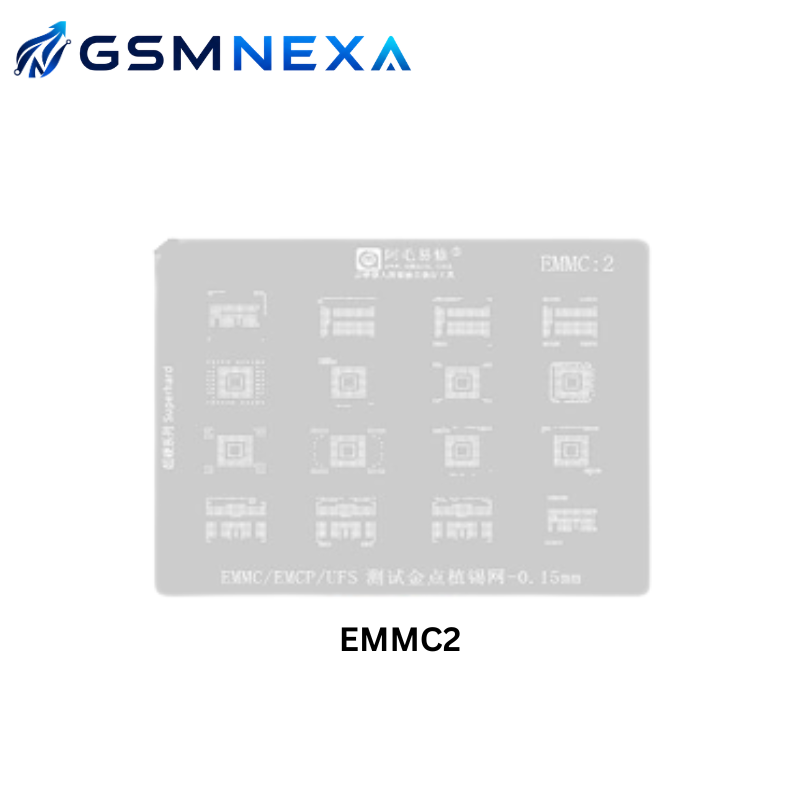 Amaoe EMMC-2 Stencil for eMMC, eMCP & UFS IC Reballing