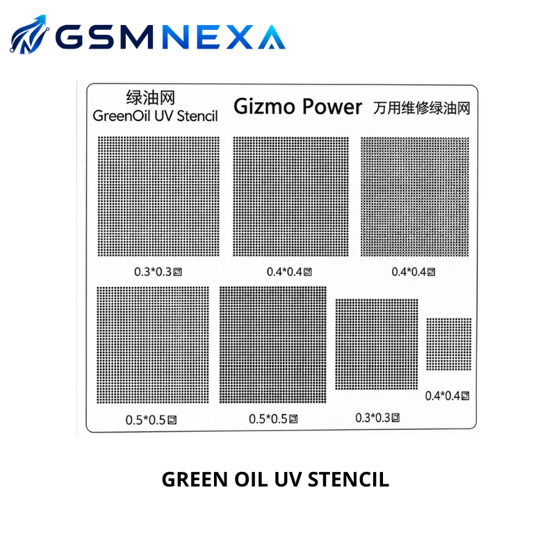 Gizmo Power Green Oil UV Stencil