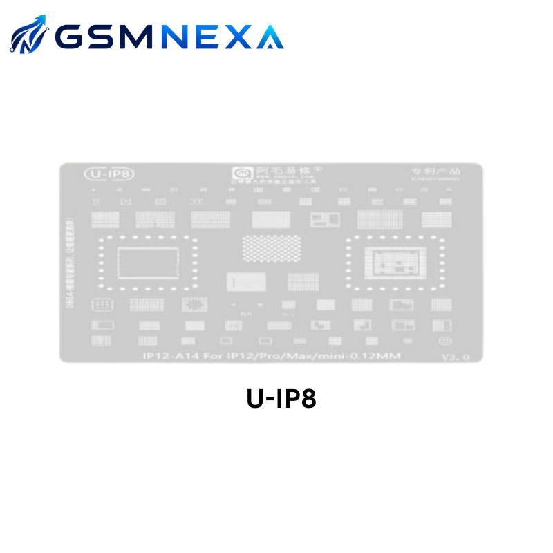AMAOE U-IP8 Stencil for iPhone 12 / 12 Mini / 12 Pro / 12 Pro Max (A14 CPU)
