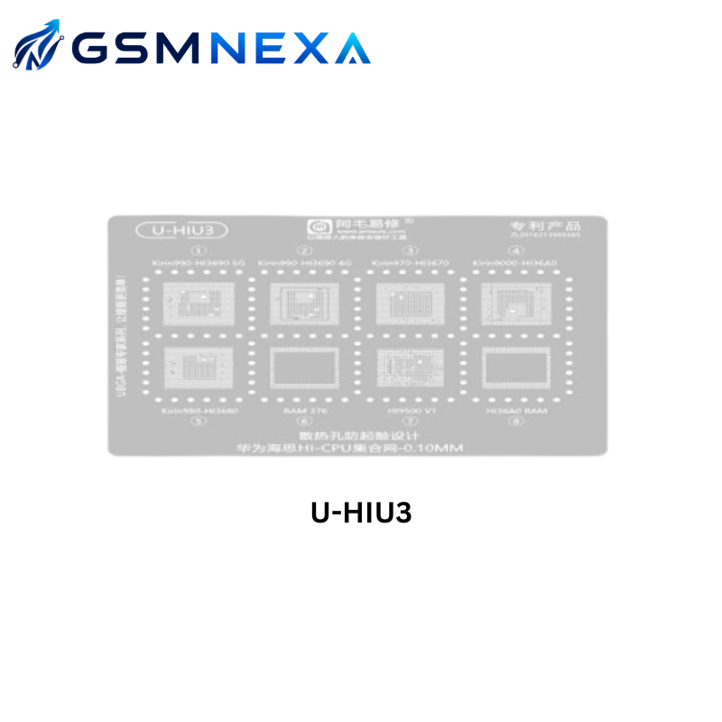 Amaoe U-HIU3 Stencil for UBGA HiSilicon Kirin CPU