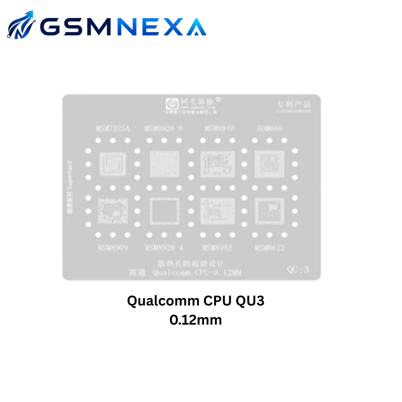 Amaoe QU-3 0.12mm Stencil for Qualcomm CPU Reballing