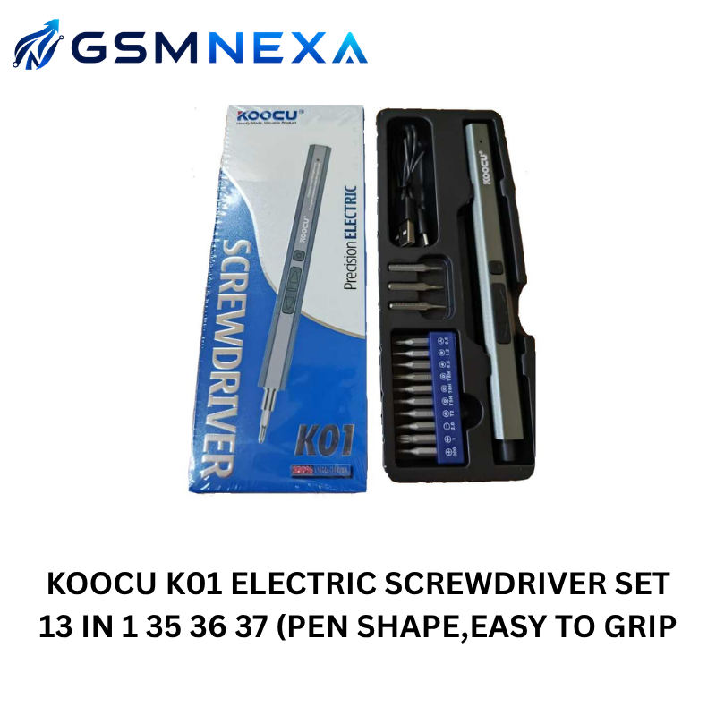 KOOCU Electric Precision Screwdriver Set (10 Bits) for Mobile Repair