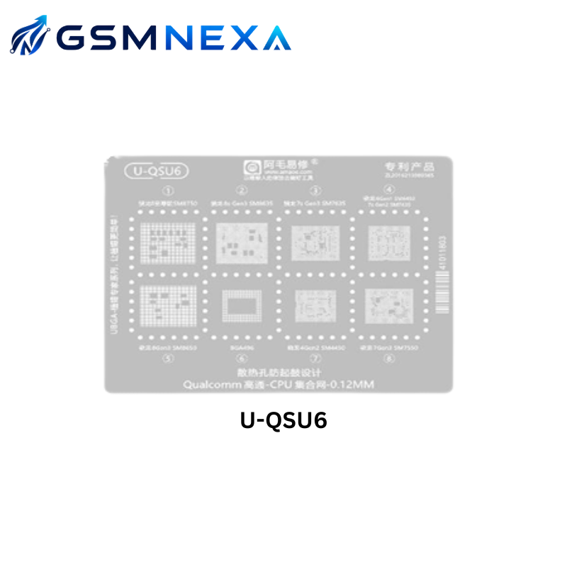 AMAOE U-QSU6 Universal Stencil for Qualcomm Snapdragon CPU Reballing