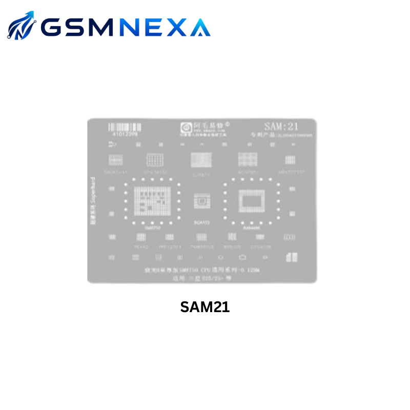 AMAOE SAM-21 0.12mm Stencil for Samsung CPU IC Reballing