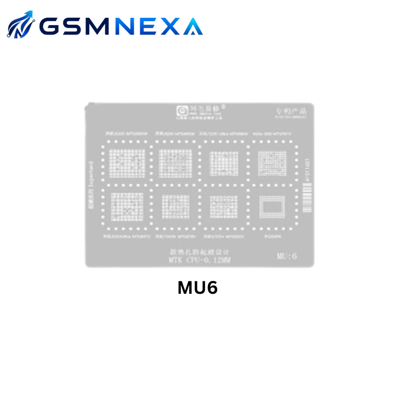 Amaoe MU-6 Stencil for MediaTek (MTK) CPU Reballing